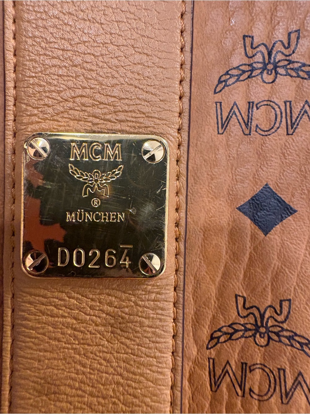 MCM Cognac Visetos Monogram Tote Bag - Picture 7 of 7